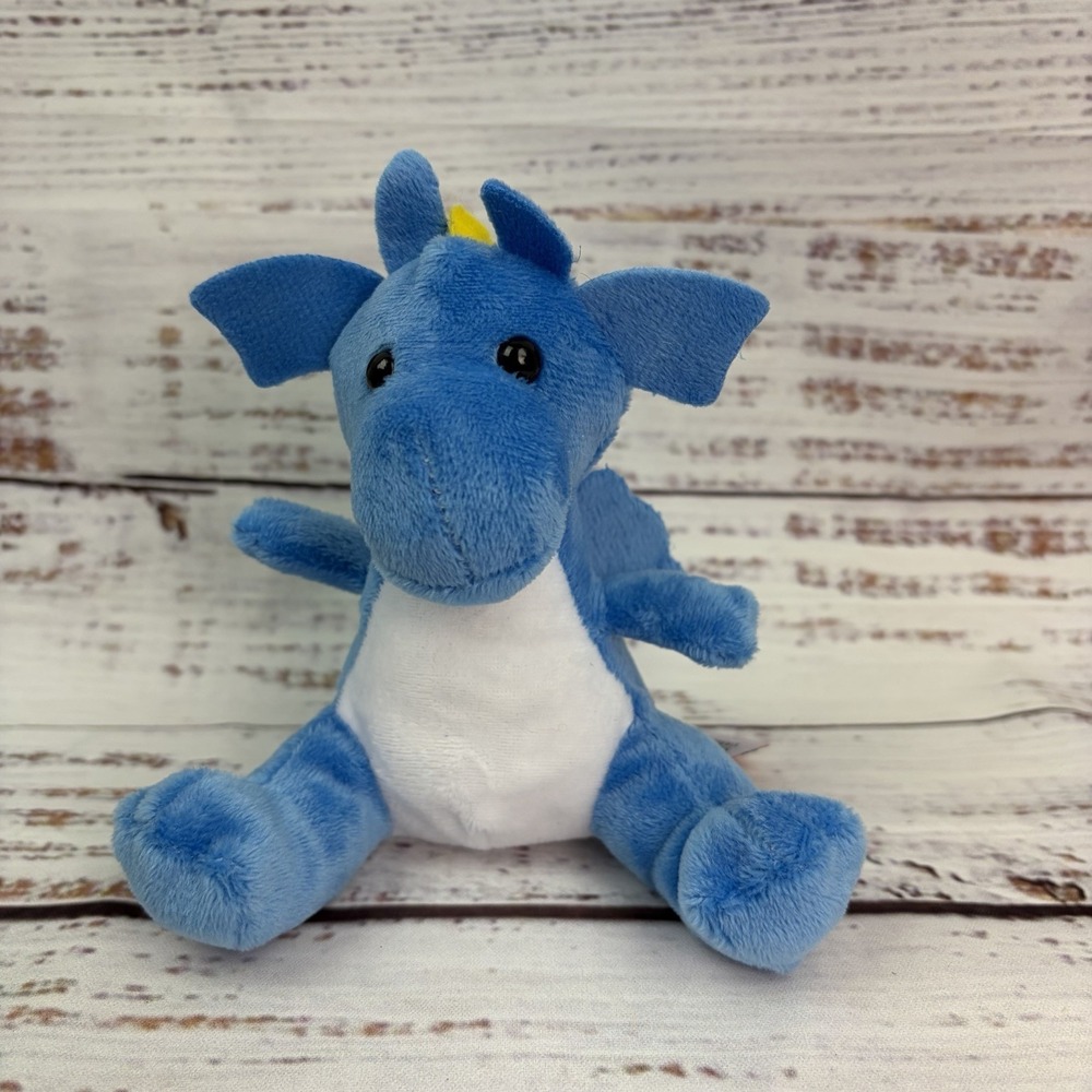 Mini Dragon Fiesta Plush Blue W/ Yellow 5" Stuffed Animal